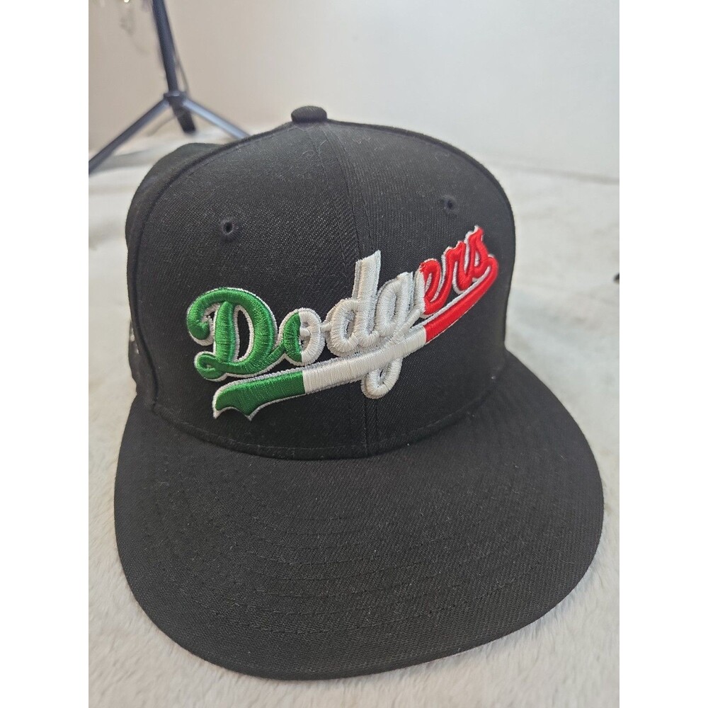 New Era Los Angeles Dodgers 9Fifty AF Snapback Hat Black Mexico Flag Colors 50th